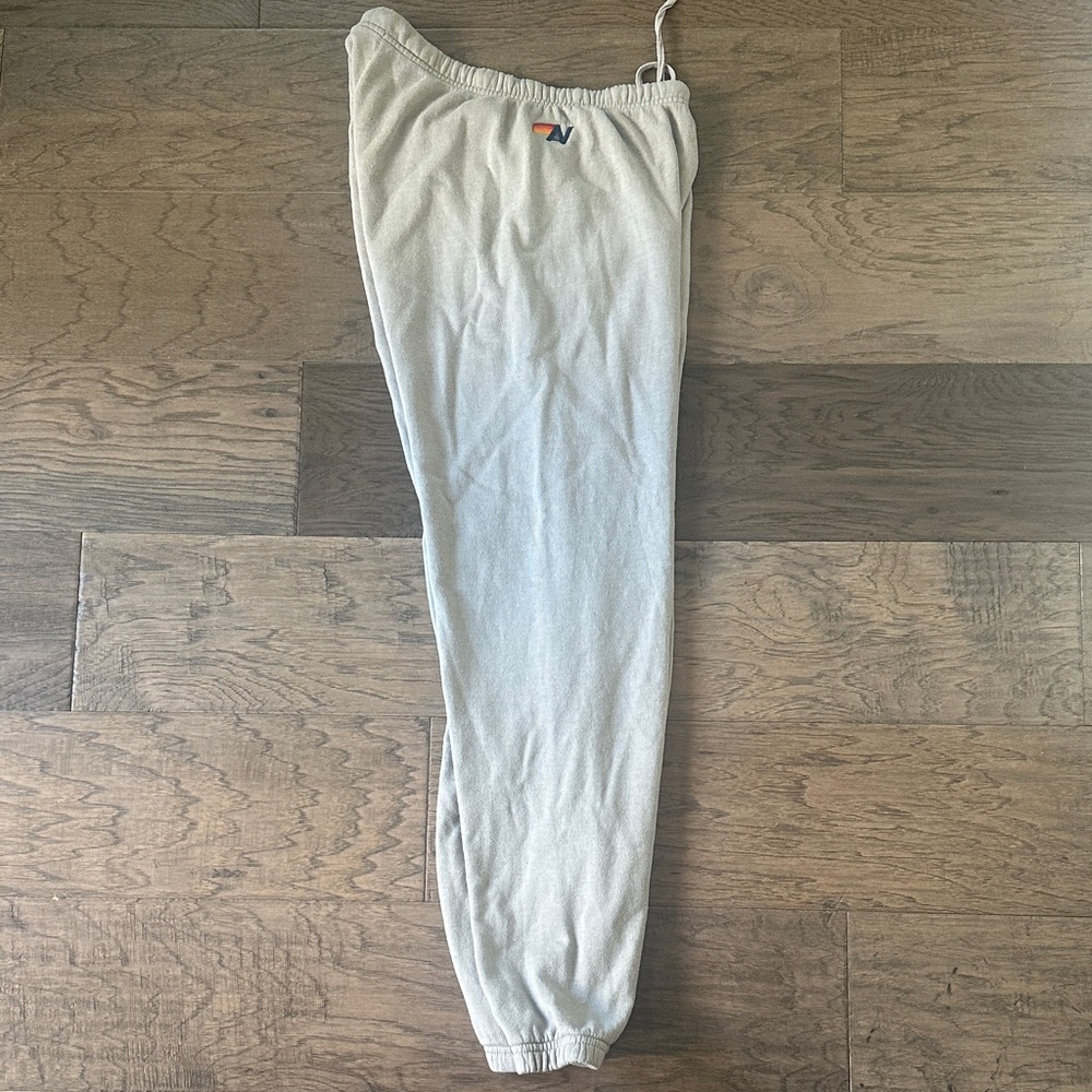 Aviator Nation Four Stripe Gray/Neon Sweatpants-Medium - Picture 6 of 6